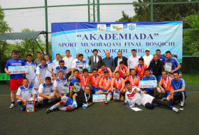 "Akademiada 2019" mini futbol bo'yicha final o'yinlari va g'oliblarni taqdirlash "Akademiada 2019" mini futbol bo'yicha final o'yinlari va g'oliblarni taqdirlash